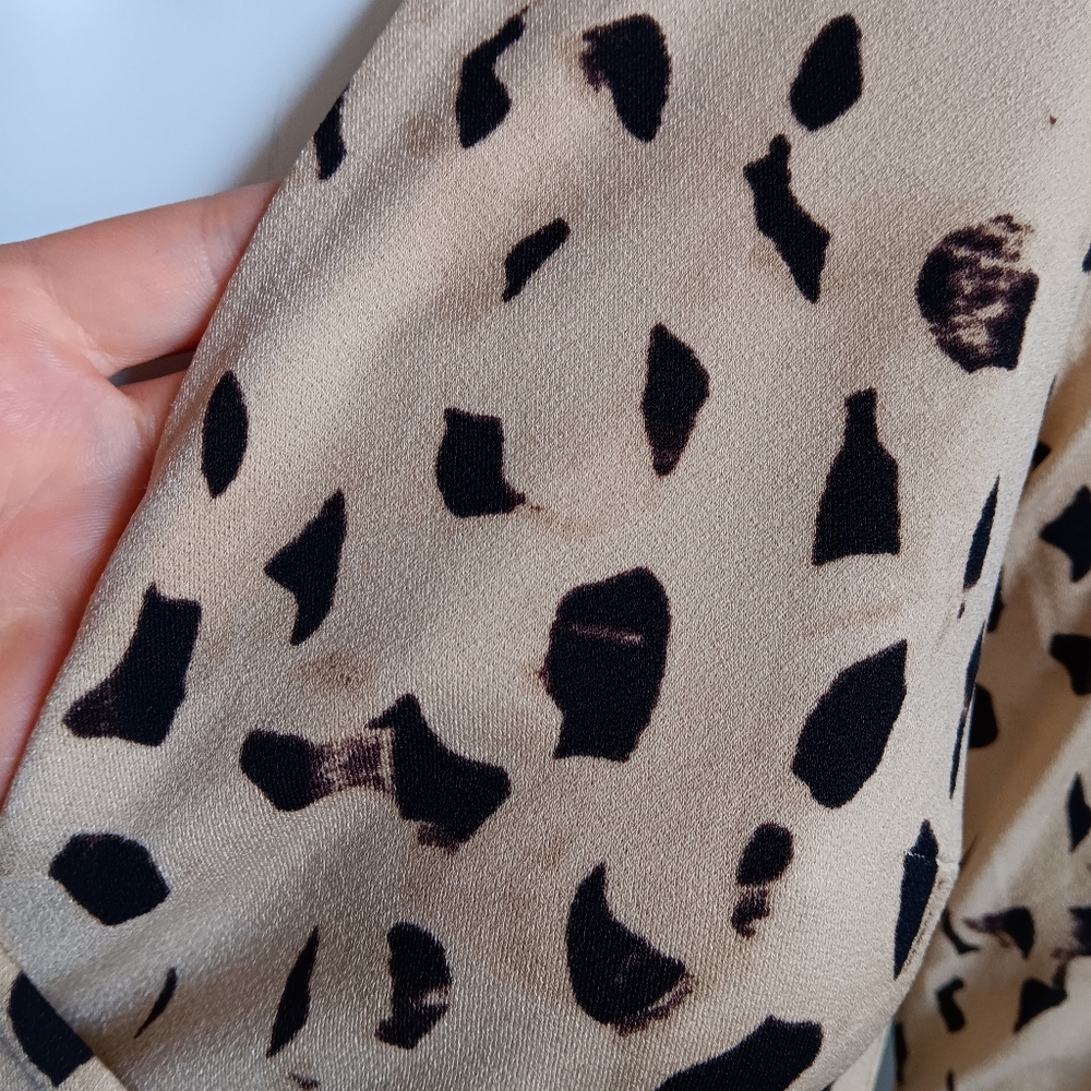 H&M Beige and Black Midi Dress - Picture 6 of 7